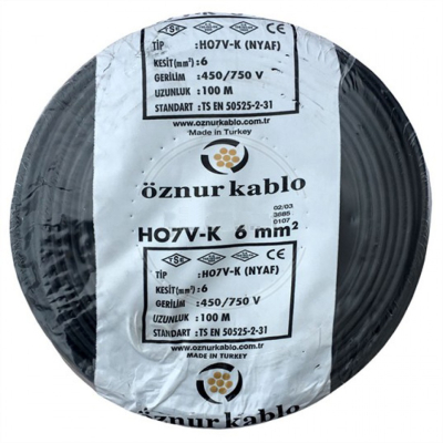 6,0 mm² NYAF Kablo - 100 Metre