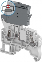 ZK2.5-SF-R1 Sigortalı 2,5 mm Yay Baskılı Klemens - 24/110V AC/DC Ledli(50 Adet)